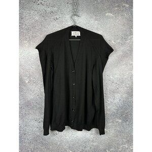 MAISON MARTIN MARGIELA 4 DESIGNER MEN’S BLACK CARDIGAN SIZE S